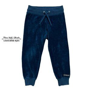 Villervalla Sz 98 (3) Blue Velour Relaxed Pants Joggers
